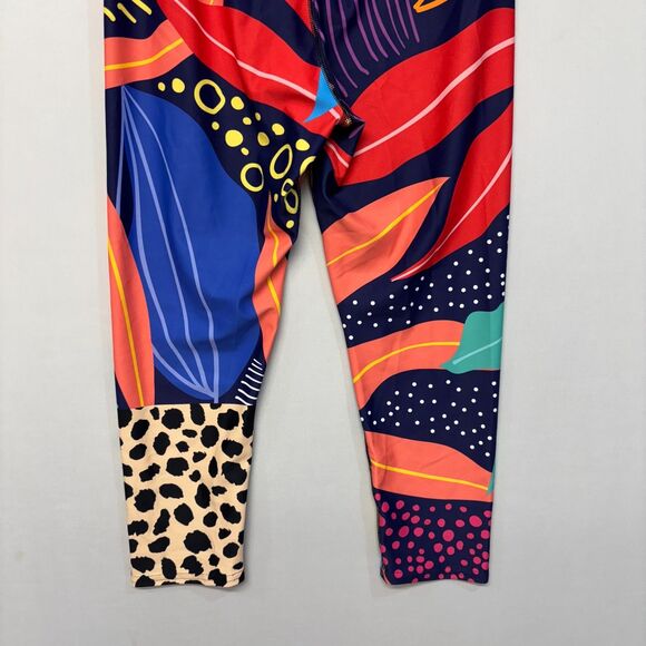 Loony Legs Women Leggings Size XL X-Large Colorful Artsy Tropical D044 -7 - Picture 16 of 16